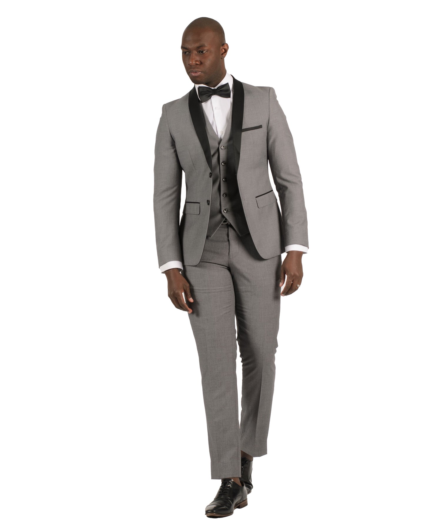 2 Button Shawl Lapel Light Grey Slim Fit Suit FF2SSX+V-1230