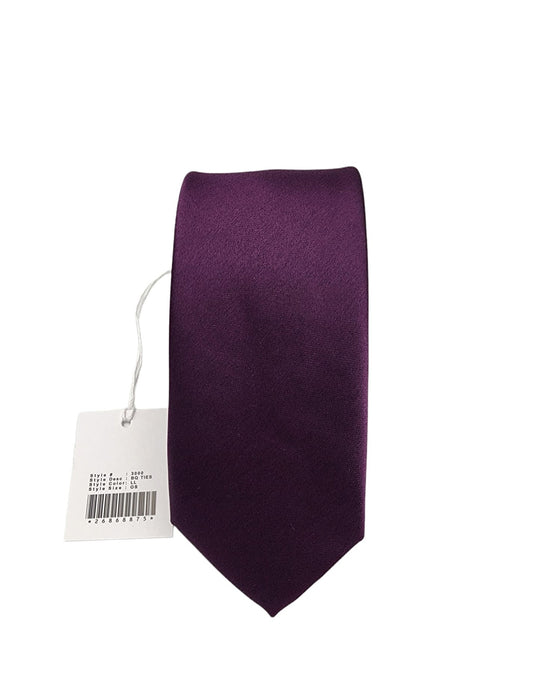 Giovanni Testi Plum Slim Tie with Hanky 3000-LL