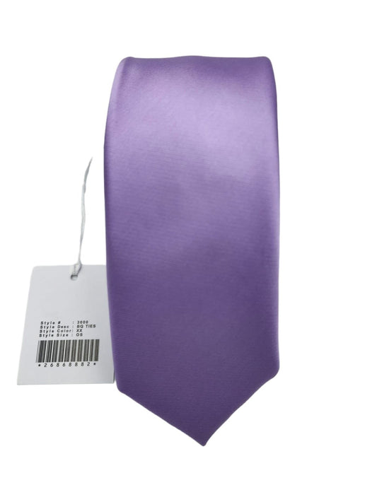 Giovanni Testi Lavender Slim Tie with Hanky 3000-XX