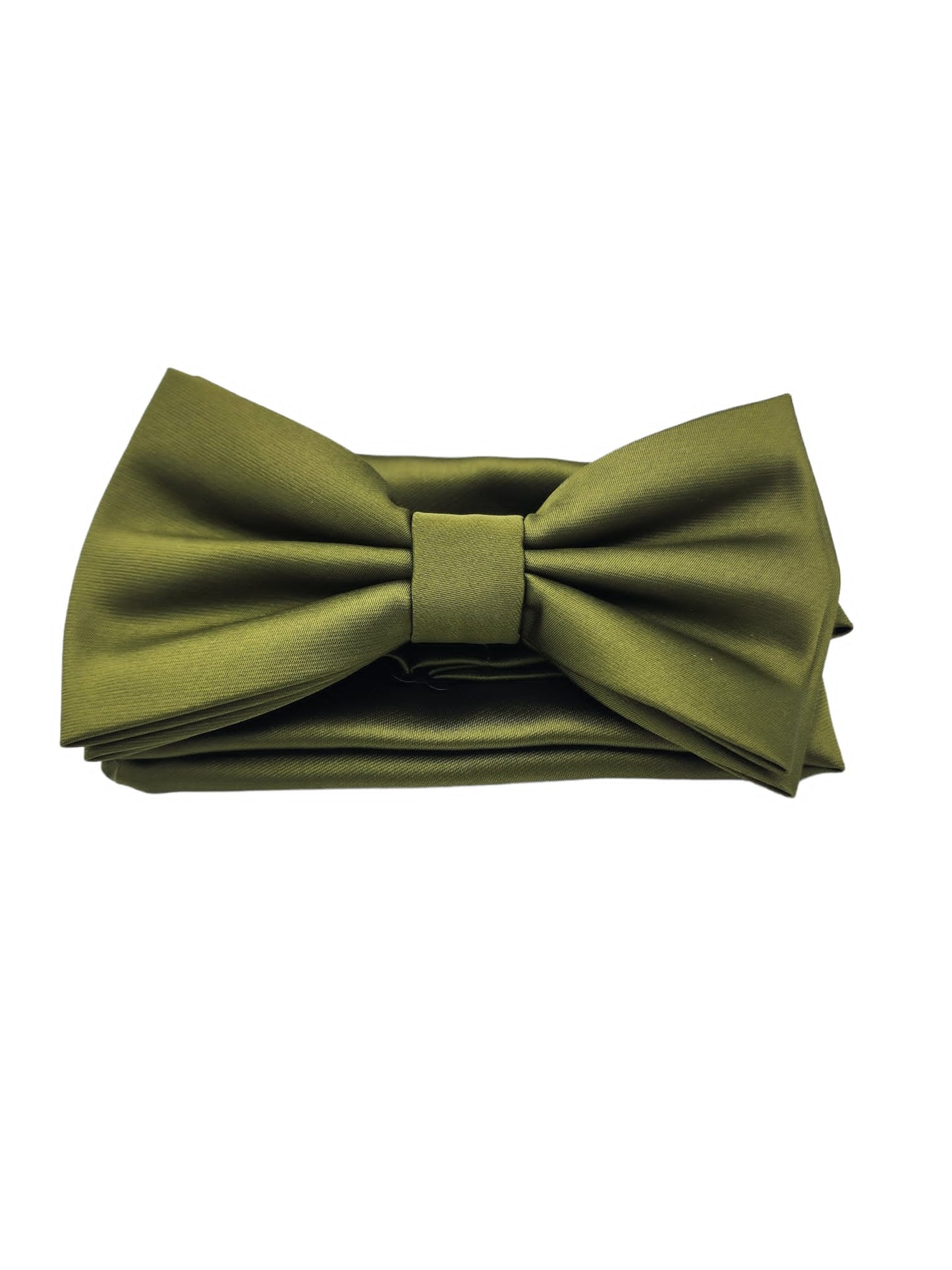 Giovanni Testi Classic Olive Bow Tie with Hanky BT100-DD