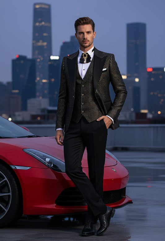 EF1PA+V-2975 BLK/GOLD STRPE